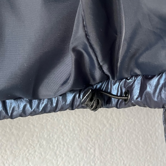 Metallic Blue Puffer Jacket - Picture 10 of 12